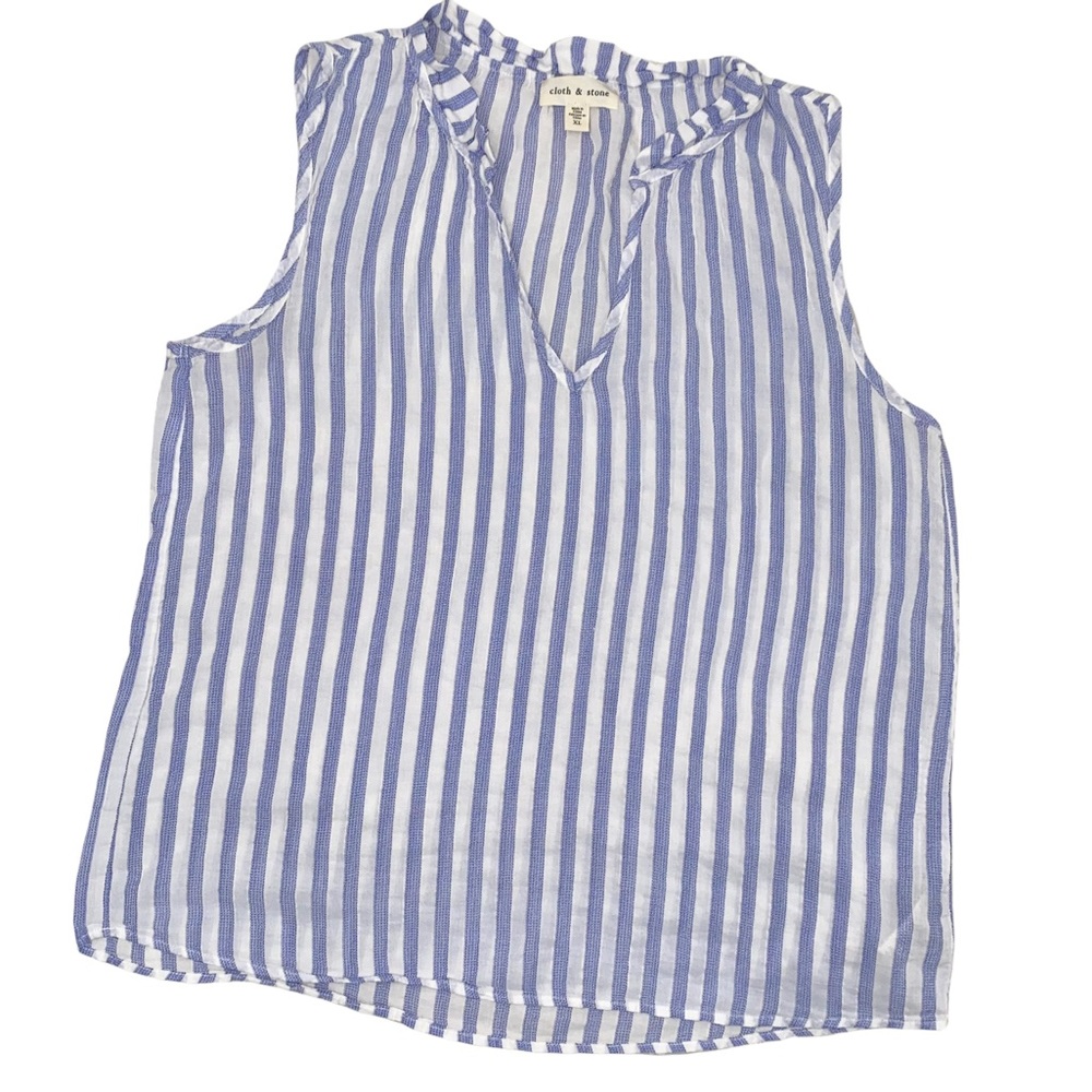 Cloth & Stone striped casual tank top size XL